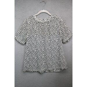 Madewell Sheer Polka Dot Short Sleeve Top-Size Small
